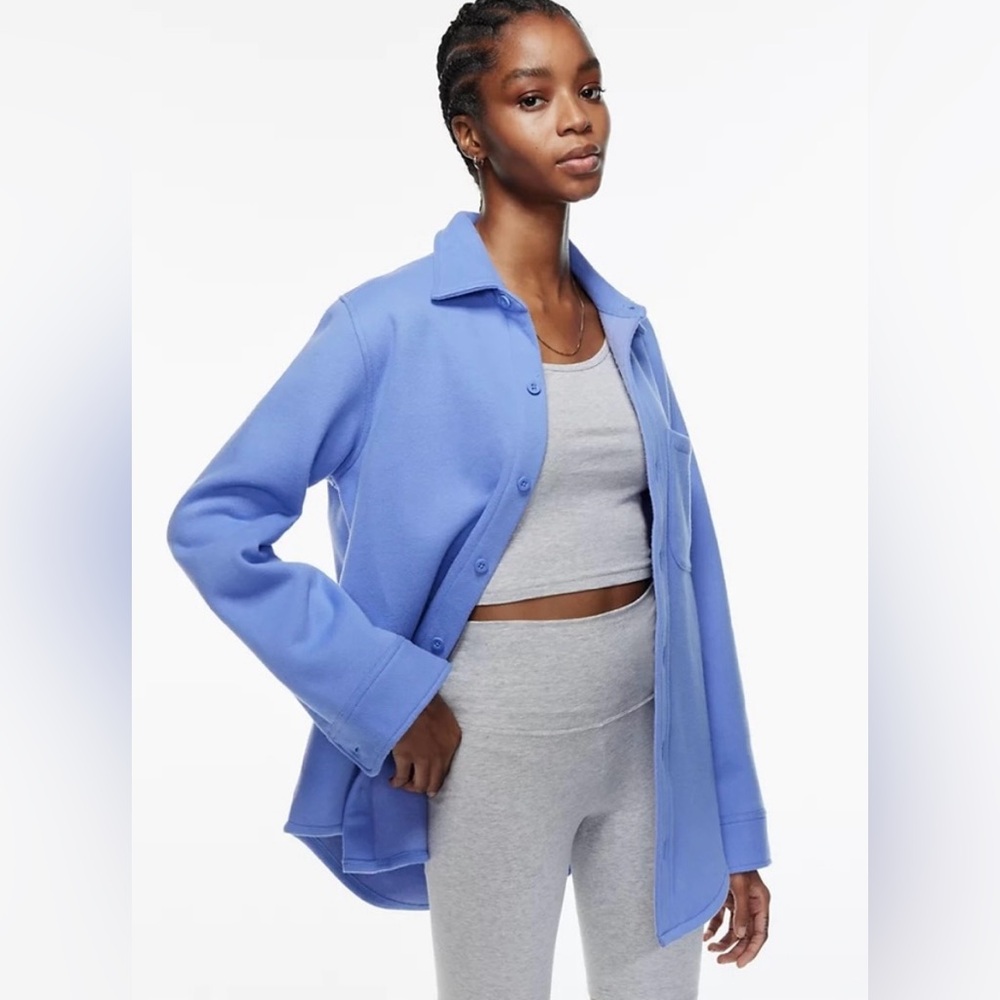 Aritzia Purple Lavender Cozy Fleece Mega Shirt Jacket